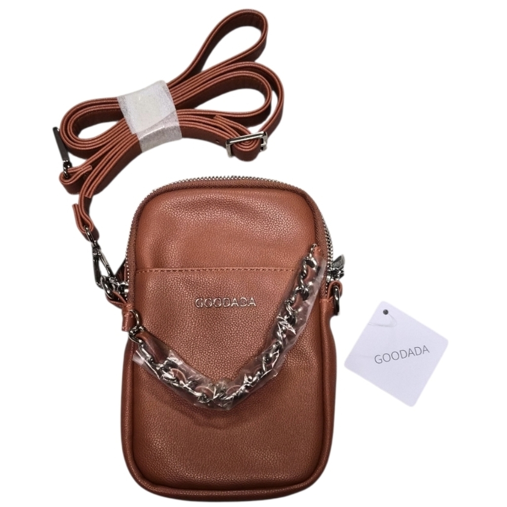 Goodada Phone Crossbody Bag Brown Leather Mini Purse